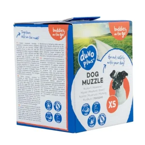 Muilkorf rubber Xsmall zwart/rood