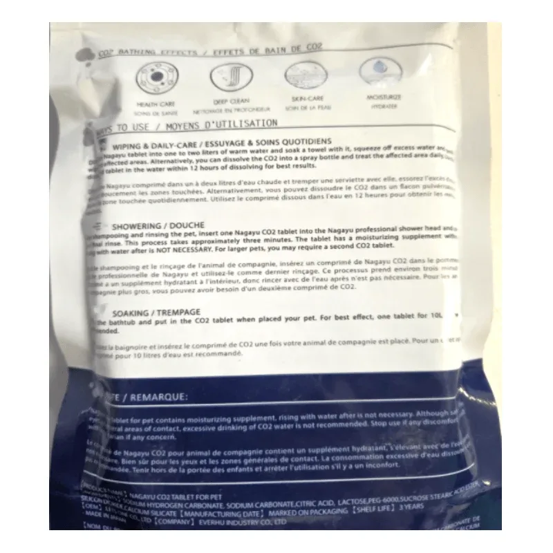Nagayu - CO2 SPA Tabletten – Tegen Geur - Vacht- en Huidherstel