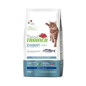 Natural Trainer Exigent Adult met blauwbaars brokken voor katten