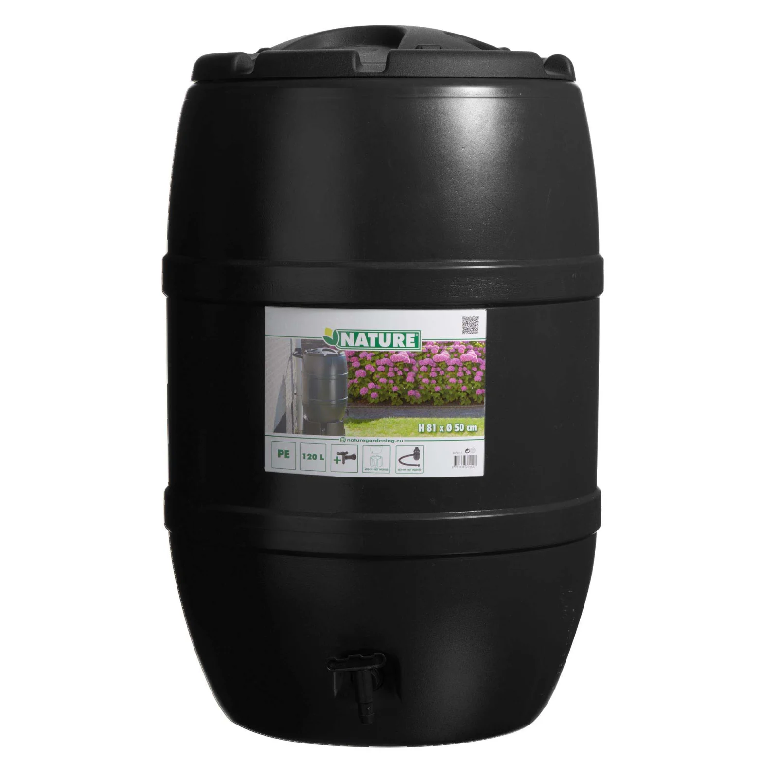 Nature - Regenton - 120 l - Zwart