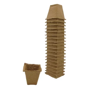 Nature - Turfpotjes - 20 Stuks - Bruin - 29.4x6x29.4 cm