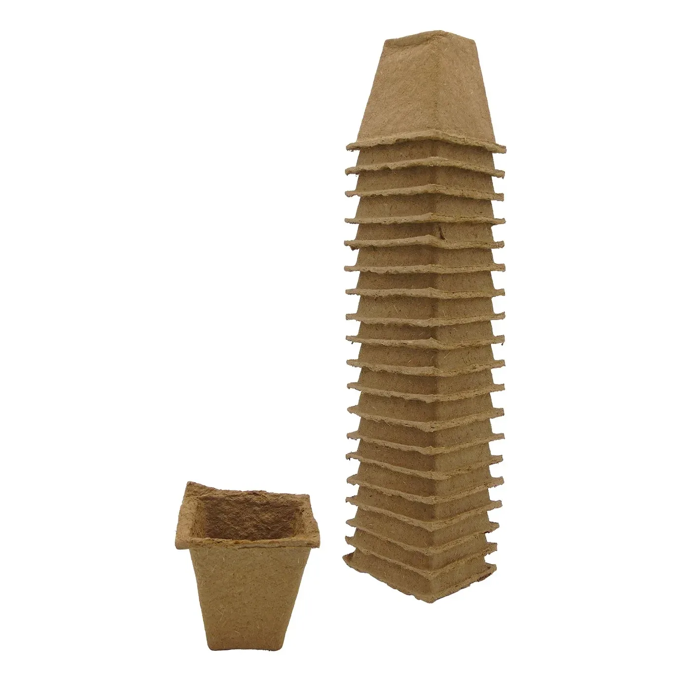 Nature - Turfpotjes - 24 Stuks - Bruin - 25.5x6.2x25.5 cm