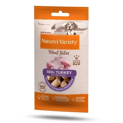 Natures Variety Freeze Dried Meat Bites Turkey - 20 gr