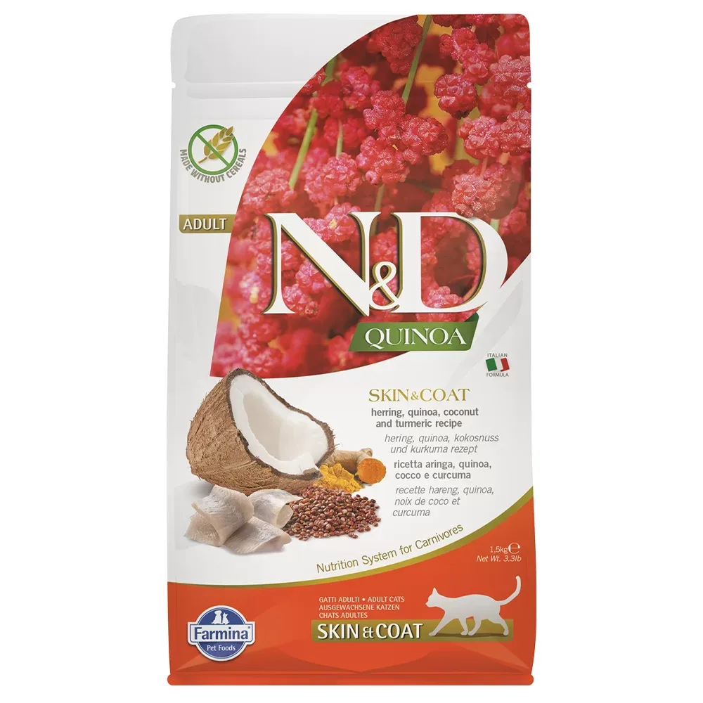 N&D Quinoa Cat Skin and Coat Herring