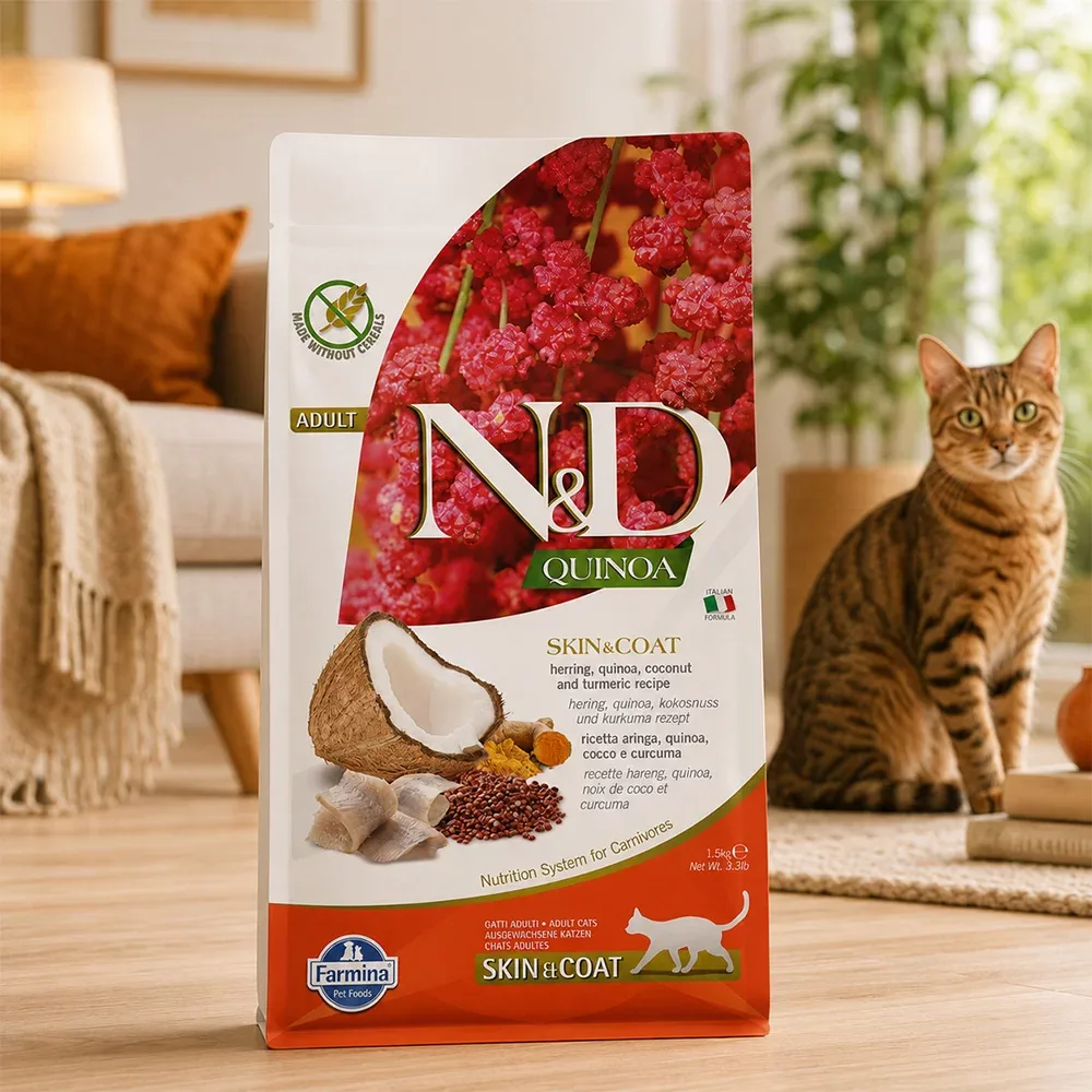 N&D Quinoa Cat Skin and Coat Herring - Image 2