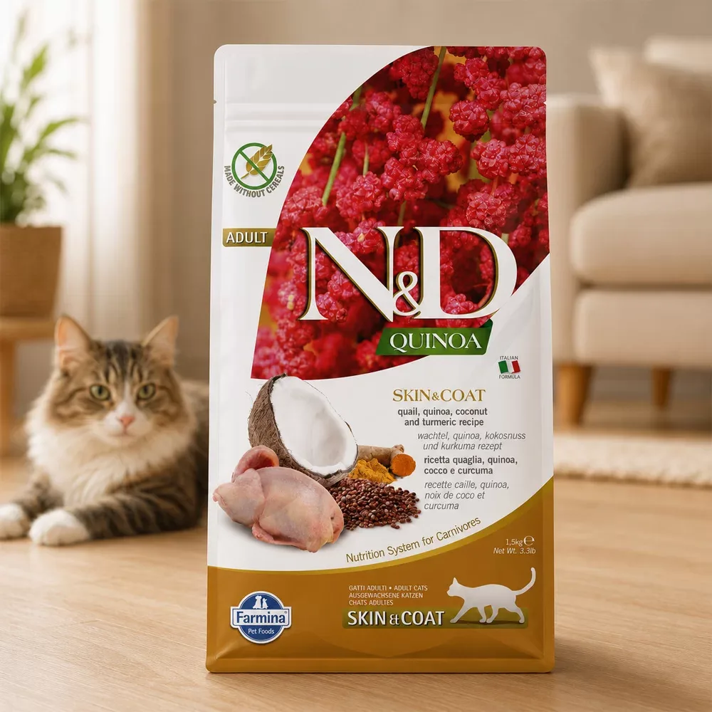 N&D Quinoa Cat Skin and Coat Quail - Image 2