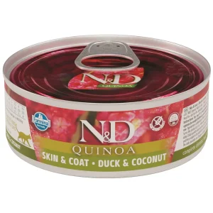 N&D Quinoa Wet Cat Skin and Coat Duck