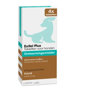 No Worm Exitel Plus Hond vanaf 0,5kg Tabletten - Wormenmiddel - 2 Stuks - M