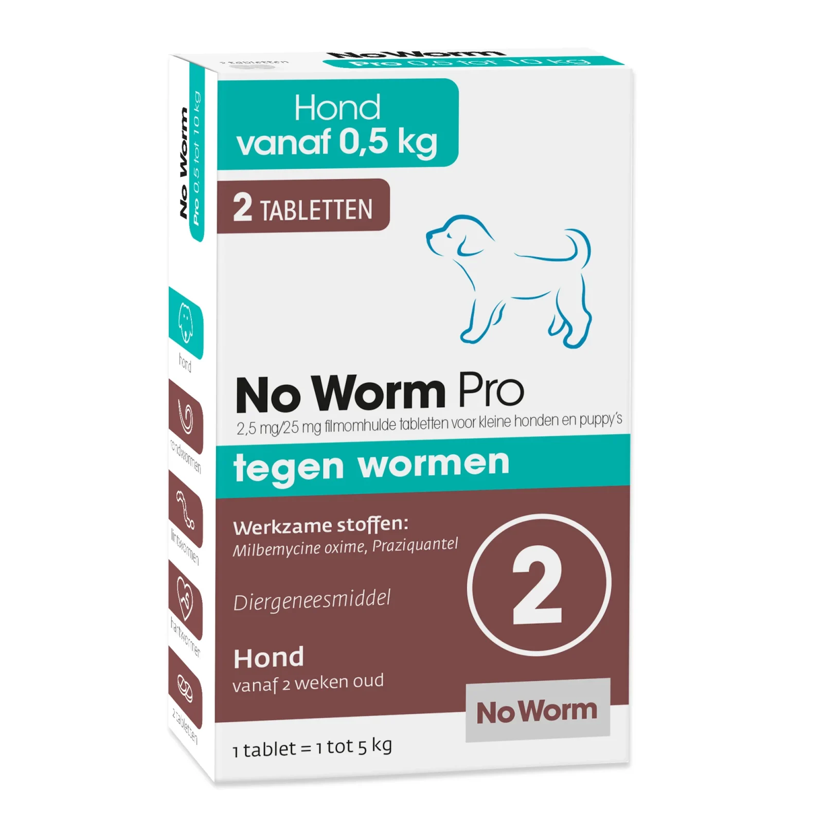 No worm Pro Hond - Ontworming - 2 Stuks - L