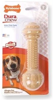 Nylabone Durable Chew Barbell pindakaas tot 15 kg