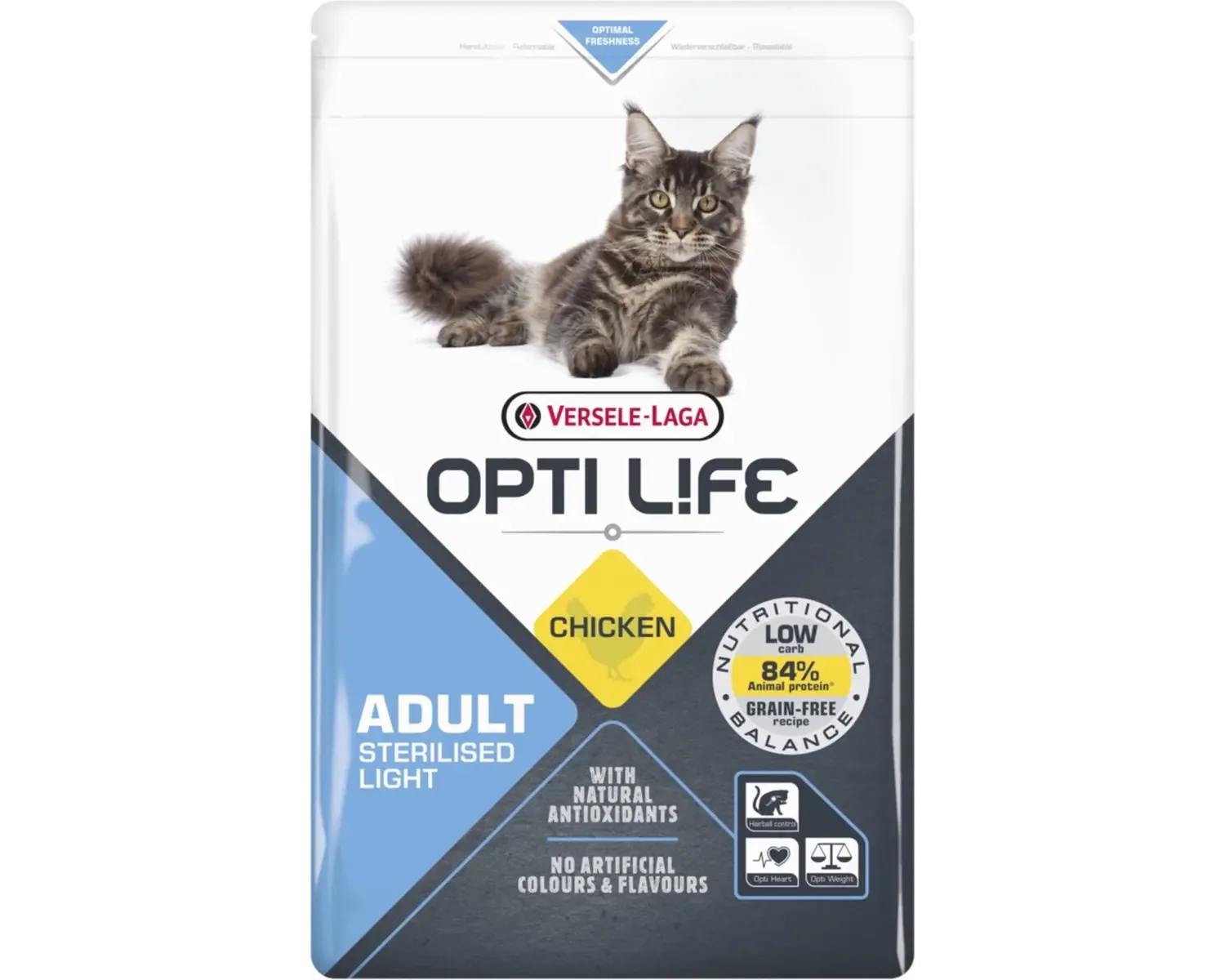 Opti Life Sterilised/ Light Kip Kattenvoeding 2.5 kg