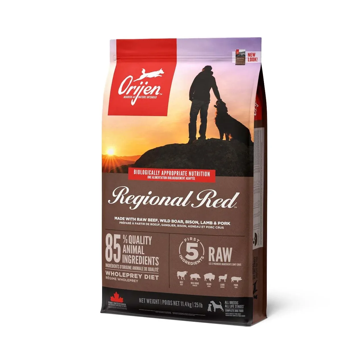 Orijen Regional Red Dog Whole Prey - Hondenvoer - 6 Kilogram - rund