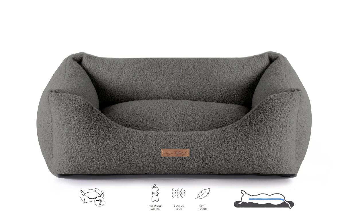 Orthopedische Hondenmand Boucle Antraciet