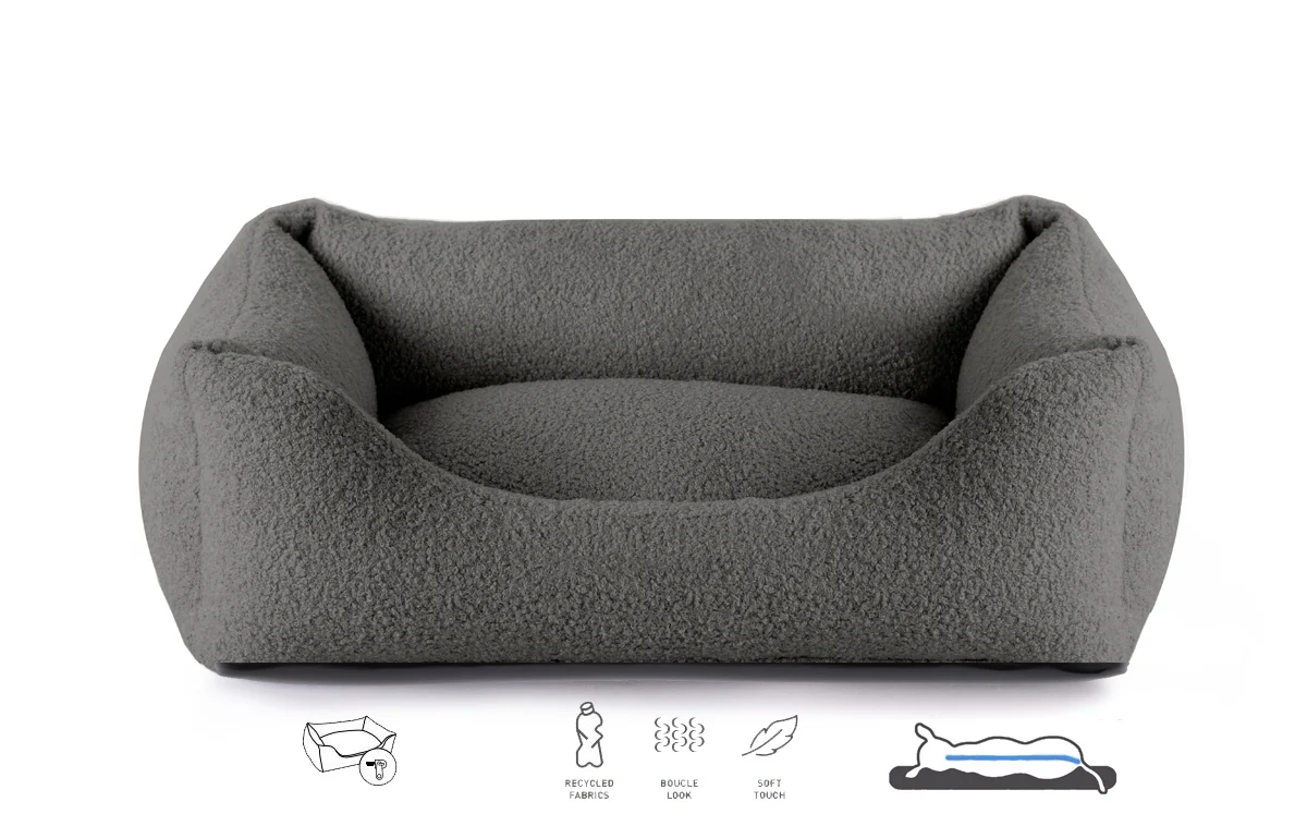 Orthopedische Hondenmand Boucle Antraciet - Image 2
