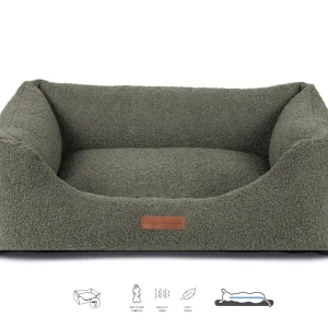 Orthopedische Hondenmand Boucle Mosgroen
