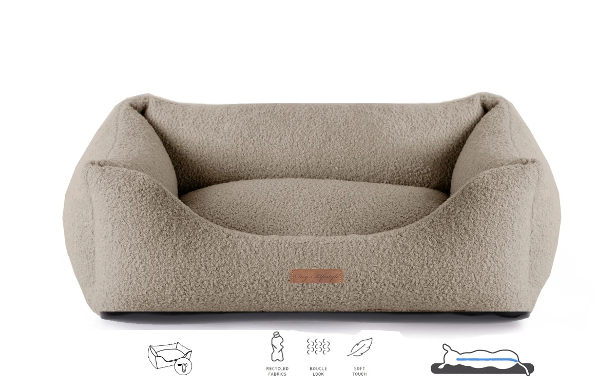 Orthopedische Hondenmand Boucle Taupe