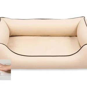 Orthopedische Hondenmand Eco-Leer Beige