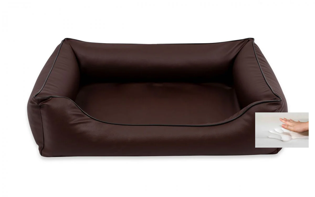 Orthopedische hondenmand Eco-Leer Bruin 120cm