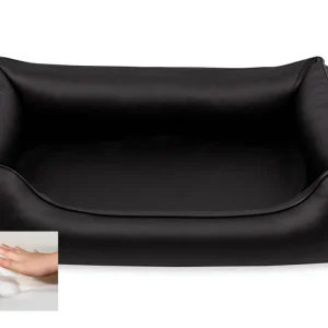 Orthopedische hondenmand Eco-Leer Zwart 100cm