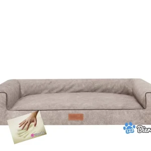 Orthopedische hondenmand lounge bed indira misty taupe 100cm