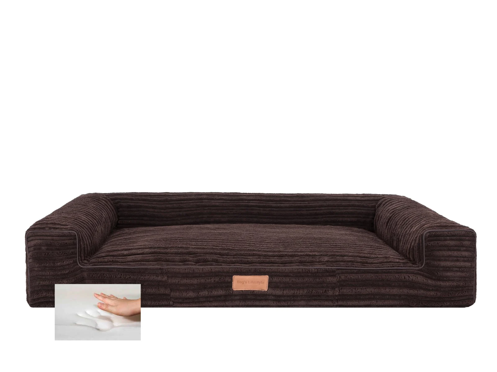 Orthopedische hondenmand Lounge Bed Rib Bruin 120cm
