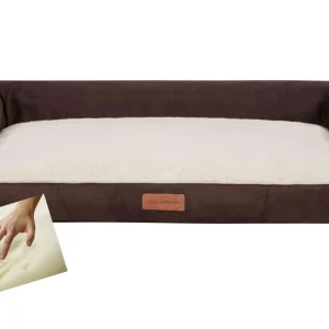 Orthopedische hondenmand Lounge Bed Suedine Deluxe Bruin 100 cm