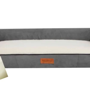 Orthopedische hondenmand Lounge Bed Suedine Deluxe Grijs 100 cm