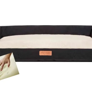 Orthopedische hondenmand Lounge Bed Suedine Deluxe Zwart 100 cm