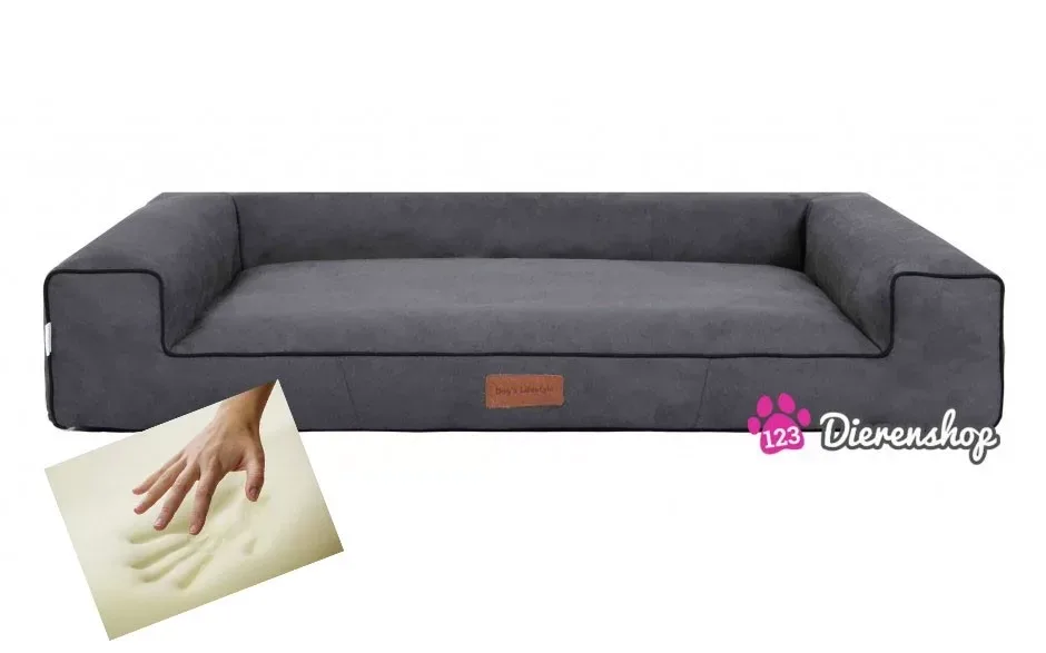 Orthopedische hondenmand Lounge Bed Suedine Grijs 100 cm