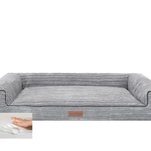 Orthopedische hondenmand Lounge Bed Supersoft Rib Grijs 120cm