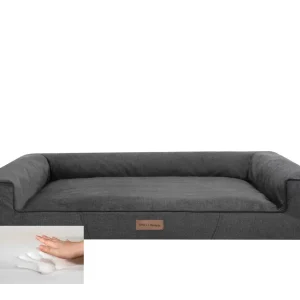 Orthopedische Hondenmand Lounge Bed Velvet Antraciet 100cm