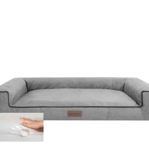 Orthopedische hondenmand Lounge Bed Velvet Grijs 120cm