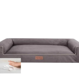 Orthopedische hondenmand Lounge Bed Velvet Taupe 120cm
