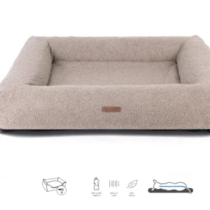 Orthopedische Hondenmand Rechthoek Boucle Taupe