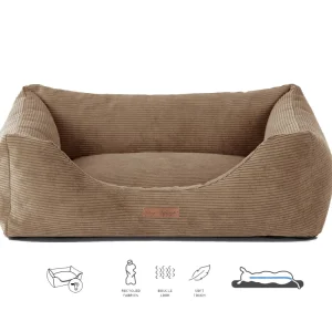 Orthopedische Hondenmand Ribbed Bruin