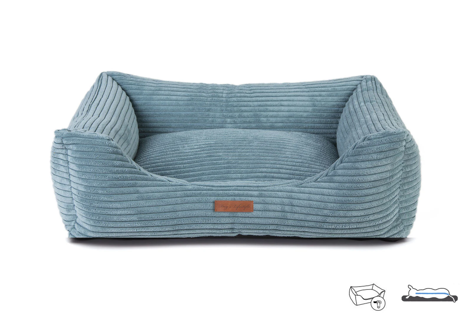 Orthopedische Hondenmand Ribbed Deluxe Petrol Blauw - Image 2