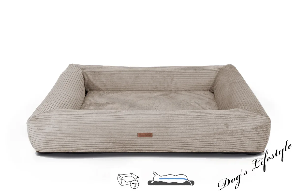 Orthopedische Hondenmand Ribbed Deluxe Rechthoek Taupe - Image 2