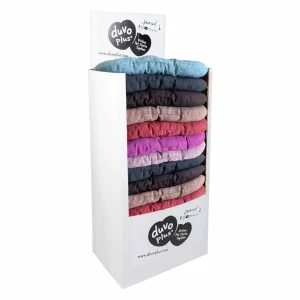 Ovaal kussen doorstikt Candy 60x45x8cm – display gemengde kleuren