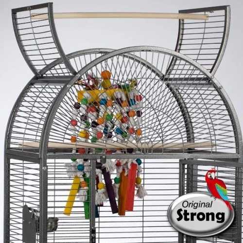 Papegaaienkooi Strong Isa Grijs