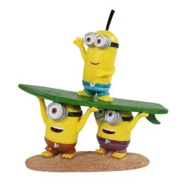 Penn Plax Minions Beach Buddies Kevin, Bob, Stuart - Ornament - S 10.2x4.4x10.8 cm - Ornament - Pets Place