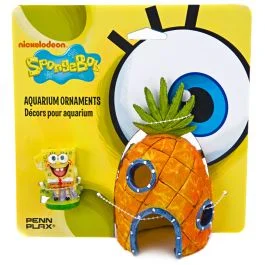 Penn Plax SpongeBob & Ananas huis - Ornament - 19.1x8x19.1 cm - Ornament - Pets Place