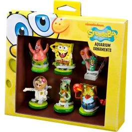 Penn Plax SpongeBob mini gift pack - Ornament - 6 stuks 19.1x4.8x19.7 cm - Ornament - Pets Place