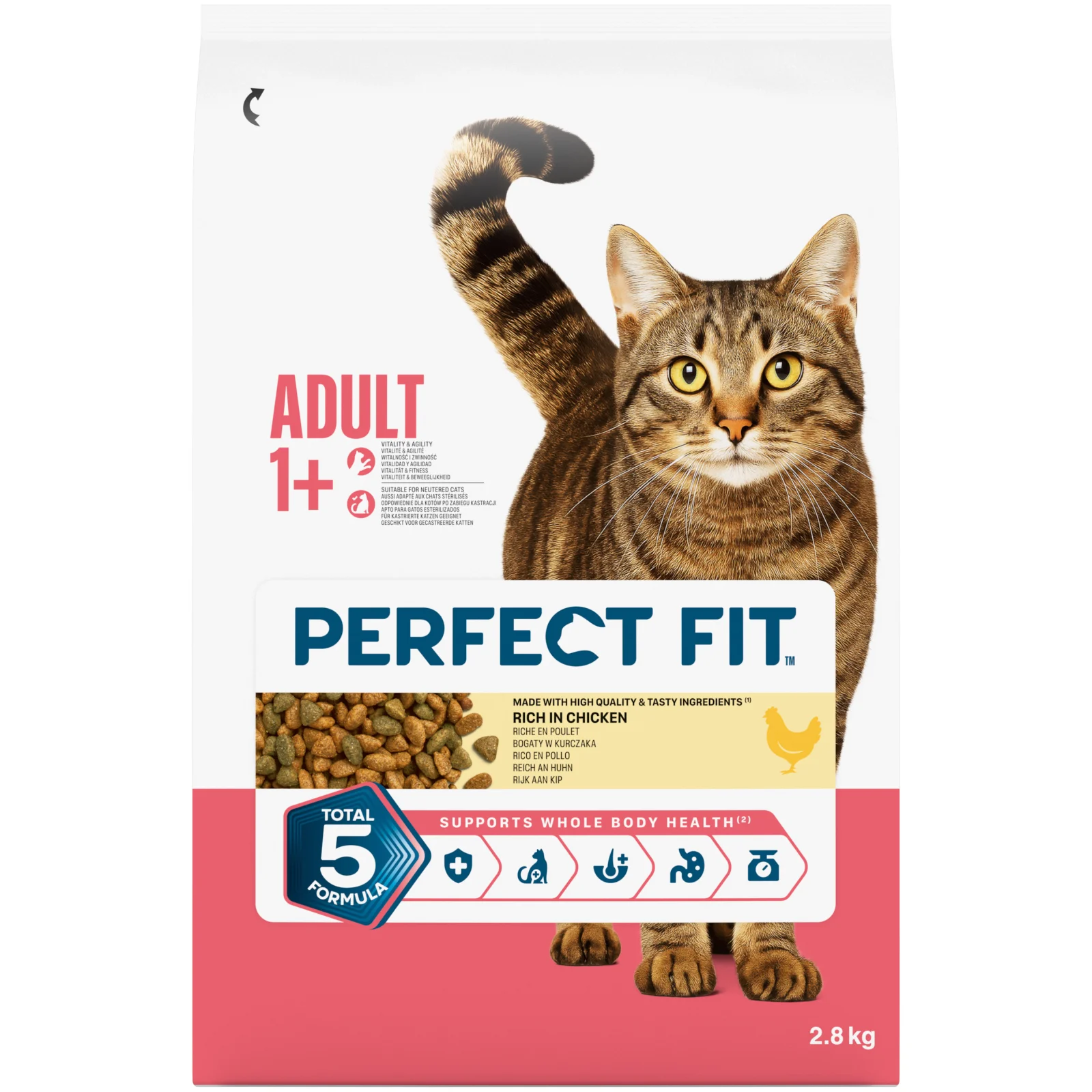 Perfect Fit Adult 1+ - Kattenvoer - 2.8 Kilogram - kip