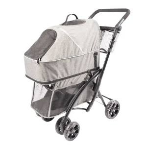 Pet Buggy Deluxe 79x46x99cm – max. 15kg grijs