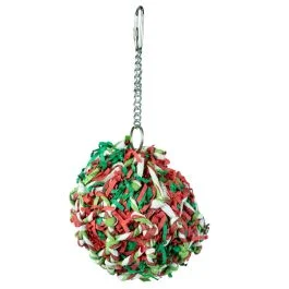 Petlala Christmas Shredder Ball Parakeets - Interactief - 10x10x22 cm - Interactief - Pets Place