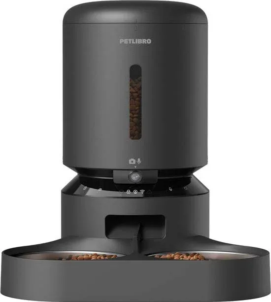 Petlibro - Automatische Dubbele Kattenvoerbak met camera - 5 l - Wit - 1x35.8x1 cm