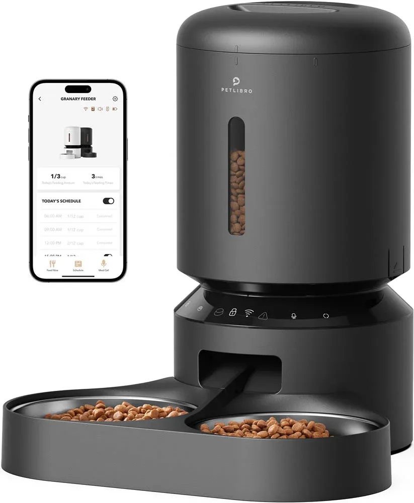 PETLIBRO Granary Duo met wifi - Automatische voerbak - Wit - 19x34x19 cm