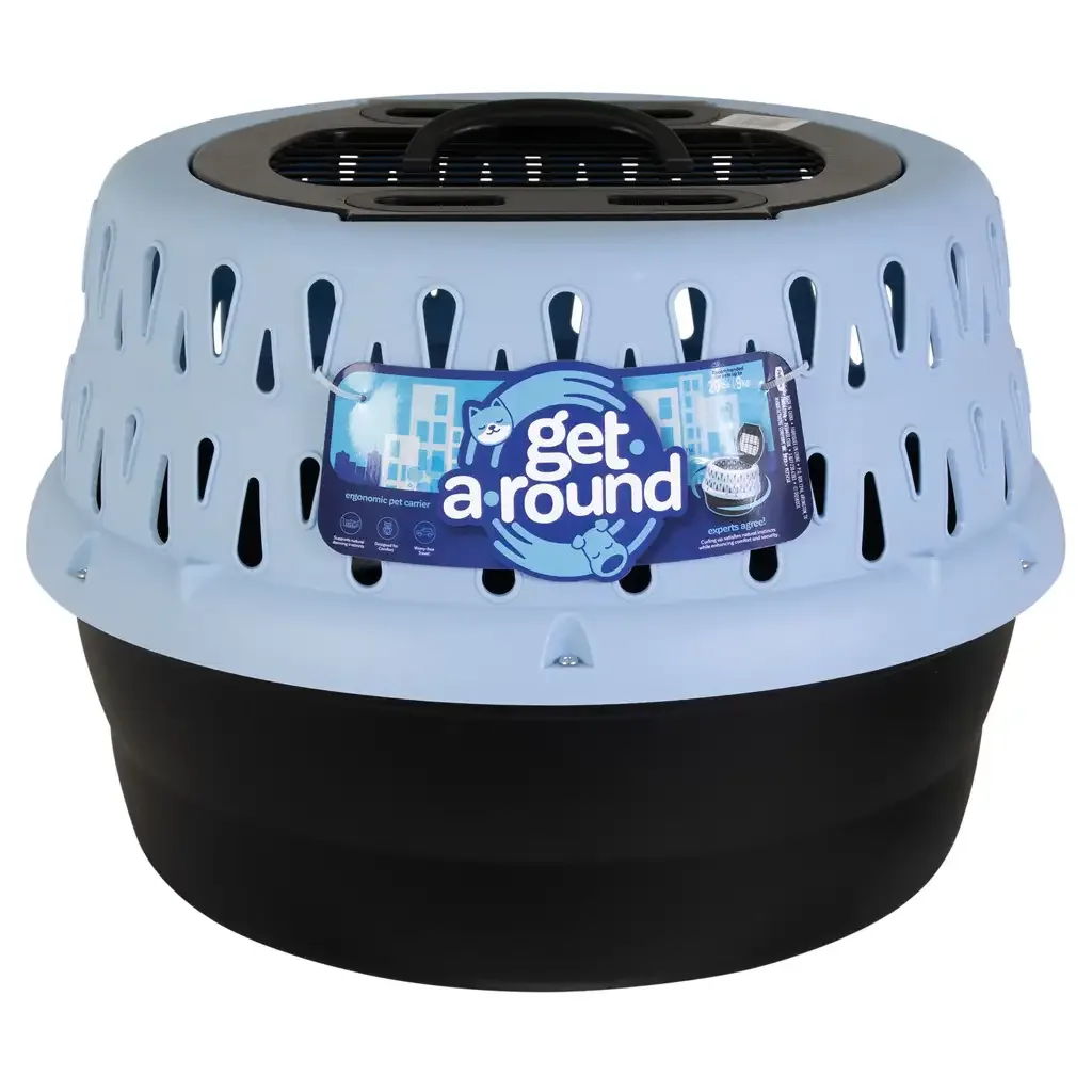 Petmate Get-A-Round Kennel For Cats Blue