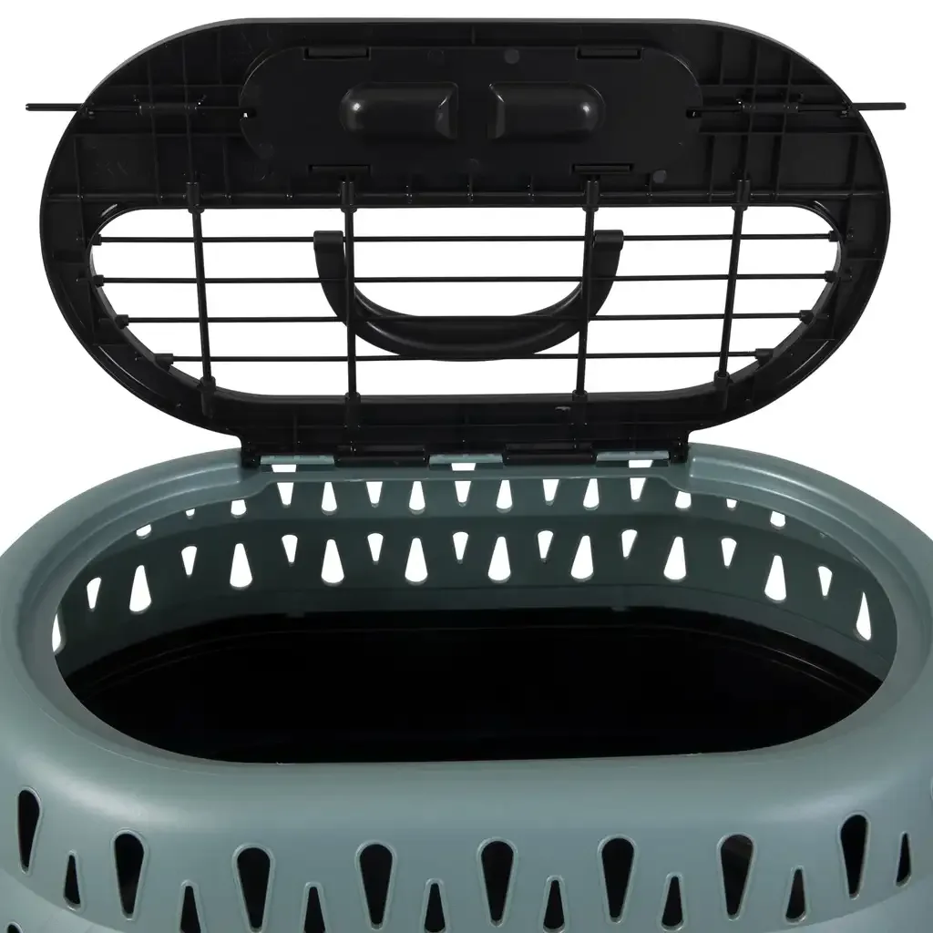 Petmate Top Load Cat Kennel Pearl Green Frost - Image 2