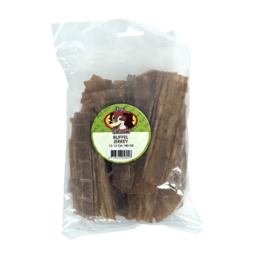 Petsnack - Buffel Jerky - 100% Natuurlijk - Kauwsnack - 100 gram